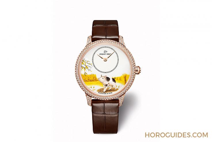 JAQUET DROZ - 藝術工坊 - J005003225 - JAQUET DROZ 十二生肖豬年來報到!Petite Heure Minute Pig