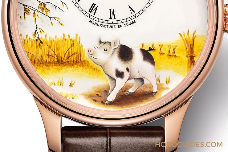 JAQUET DROZ - 藝術工坊 - J005003225 - JAQUET DROZ 十二生肖豬年來報到!Petite Heure Minute Pig