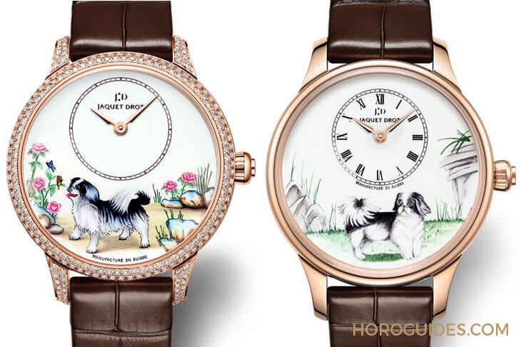 JAQUET DROZ - PETITE HEURE MINUTE - J005013219 - JAQUET DROZ狗年限量錶，琺瑯金雕細膩雙工藝