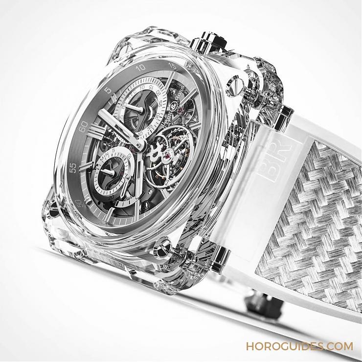 BELL & ROSS - INSTRUMENTS - BRX1-SKTB-SAPHIR - 披上藍寶石水晶外衣，蓋不住柏萊士的玻璃芯