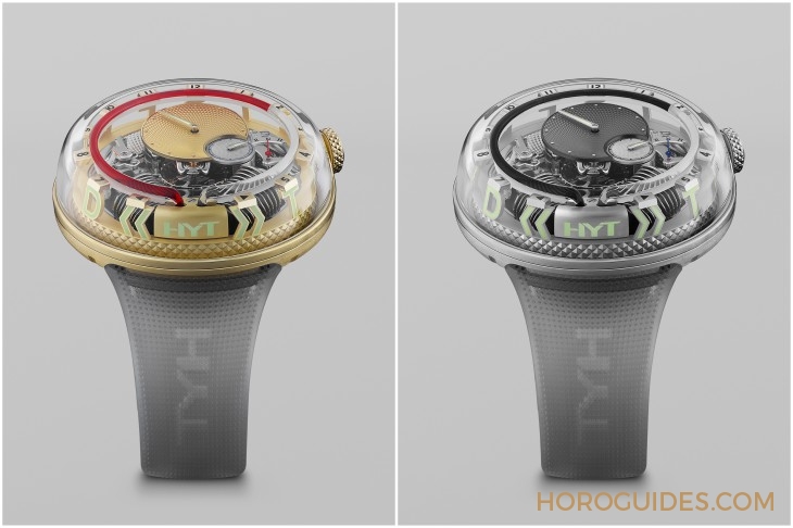 HYT - H20 - 251-GD-465-RF-RU - Pre-SIHH 2019 HYT-專利微型流體模組+特製APRP機械機芯＝H20 »TIME IS FLUID«