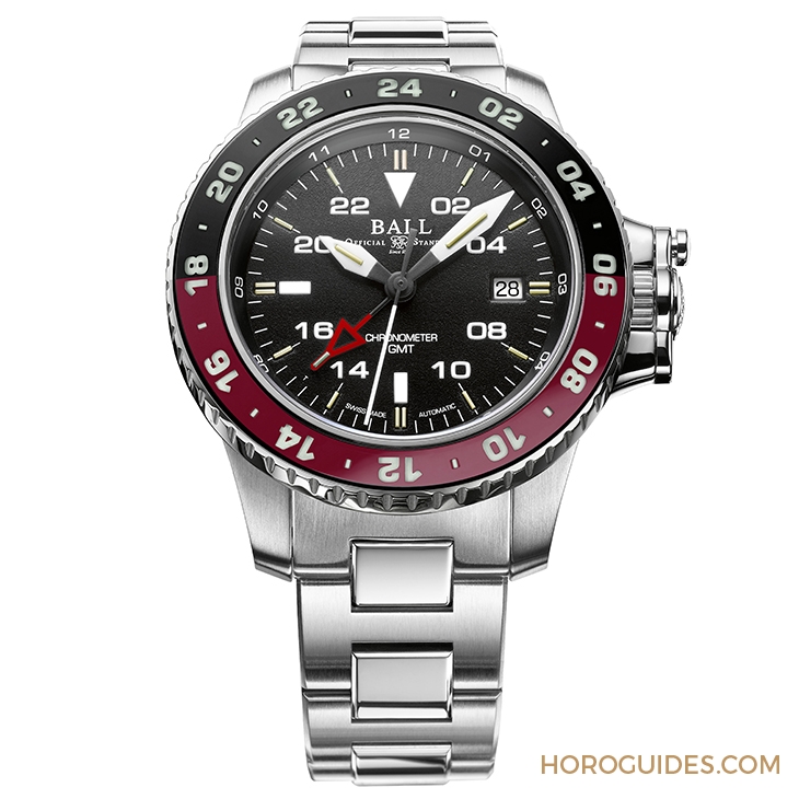 BALL WATCH - ENGINEER HYDROCARBON - DG2018C-S3C-BK - BALL WATCH也推出GMT，紅黑雙色錶圈招牌微型氣燈不缺席!