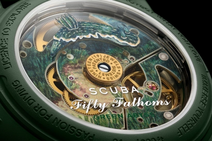 SWATCH - Blancpain X Swatch - SO35G100 - Blancpain X Swatch再推新作：Green Abyss腕錶延續五十噚潛水血統