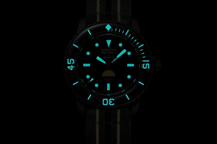 SWATCH - Blancpain X Swatch - SO35G100 - Blancpain X Swatch再推新作：Green Abyss腕錶延續五十噚潛水血統