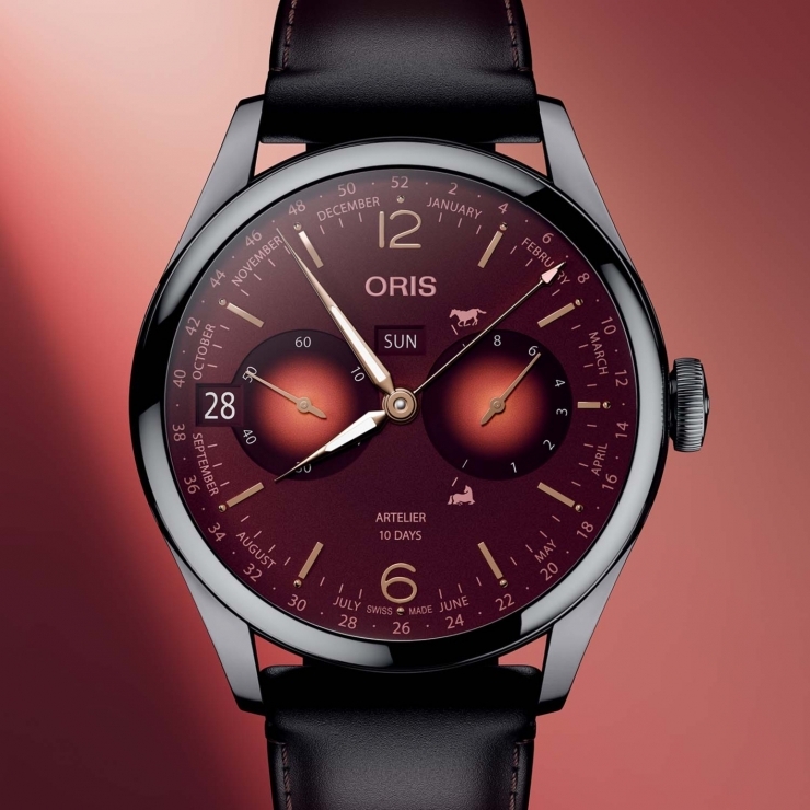 ORIS - ARTELIER - 01 113 7806 4088-Set - ORIS 豪利時發表火馬年限量版腕錶:以深紅錶盤詮釋火馬精神