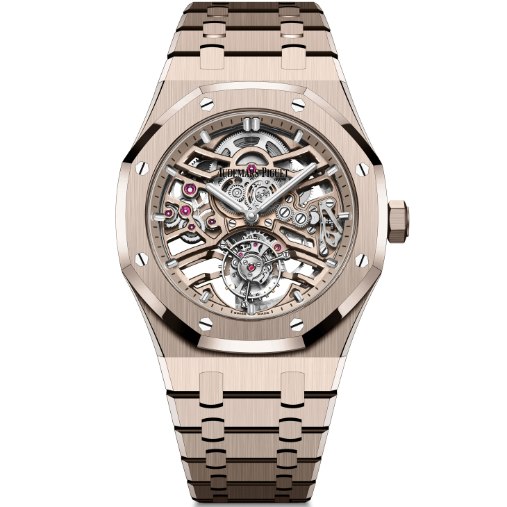 AUDEMARS PIGUET - ROYAL OAK - 26735SG.OO.1320SG.01 - AUDEMARS PIGUET 愛彼如何成為貴金屬專家|Royal Oak皇家橡樹鏤空飛行陀飛輪自動上鍊沙金腕錶與霜金腕錶