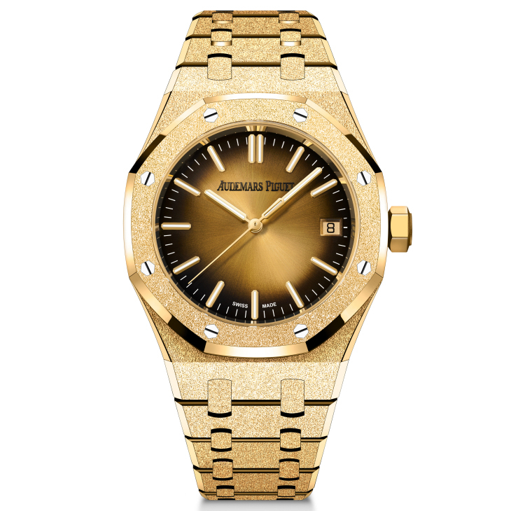 AUDEMARS PIGUET - ROYAL OAK - 26735SG.OO.1320SG.01 - AUDEMARS PIGUET 愛彼如何成為貴金屬專家|Royal Oak皇家橡樹鏤空飛行陀飛輪自動上鍊沙金腕錶與霜金腕錶