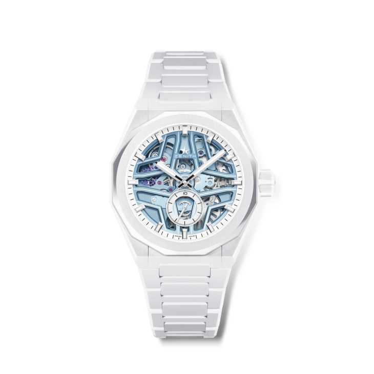 ZENITH - DEFY - 49.9309.3620/85.I001 - 藍天白沙,馭浪再行|ZENITH攜手Time+Tide推出Defy Skyline Skeleton White Surfer Ceramic