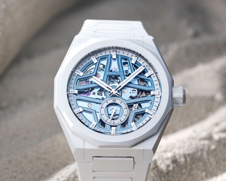 ZENITH - DEFY - 49.9309.3620/85.I001 - 藍天白沙,馭浪再行|ZENITH攜手Time+Tide推出Defy Skyline Skeleton White Surfer Ceramic
