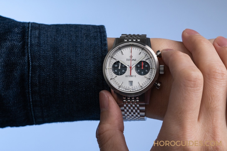 TITONI - HERITAGE - 94020 S-680 - 你要復刻古董味還是摩登熊貓面？Titoni Heritage計時碼錶94019與94020