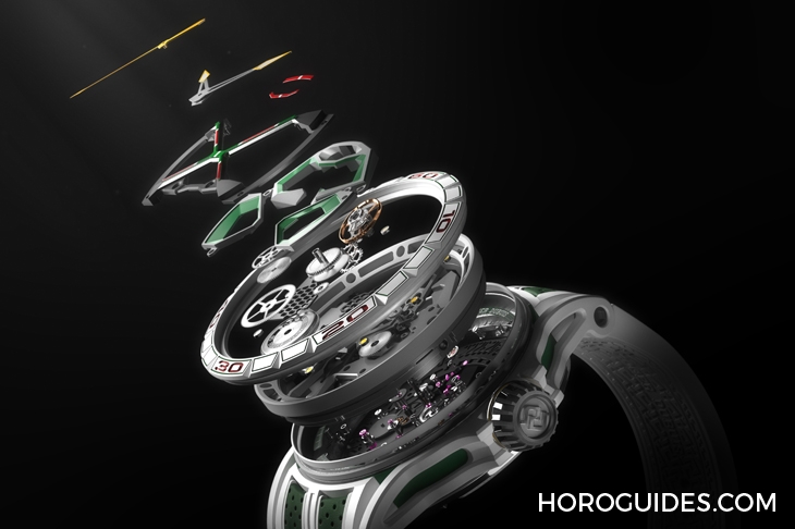 ROGER DUBUIS - EXCALIBUR - RDDBEX1006 - 傳神演繹Lamborghini第三代Huracán賽車!Roger Dubuis Excalibur Spider Huracán單擺輪腕錶