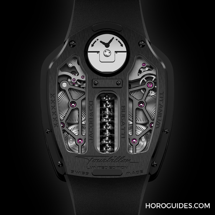 JACOB & CO. - BUGATTI - BU300.22.AA.AA.A - 戴著走的V16氣缸引擎｜Jacob & Co.發表超跑Bugatti Tourbillon同名限量腕錶