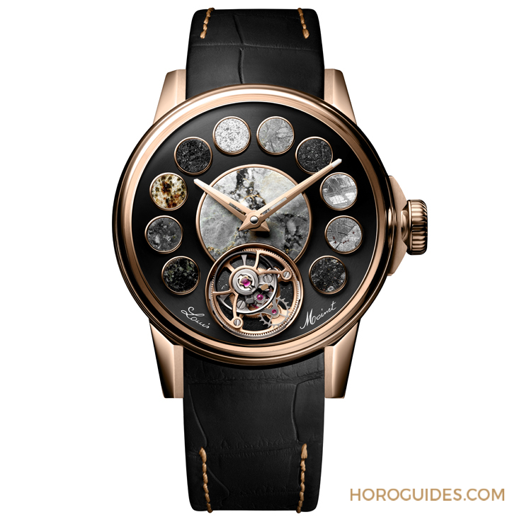 Louis Moinet - COSMIC ART - LM-135.50.V1 - 史上運用最多種隕石的腕錶現身SHH台北101頂級鐘錶概念店｜Louis Moinet拾集隕石碎片的浪漫而來