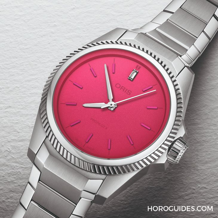 ORIS - PROPILOT - 01 531 7796 4158-07 8 17 05LC - 想追的來!華麗巨星Miss Piggy和你捉迷藏|Oris ProPilot X Miss Piggy特別版腕錶