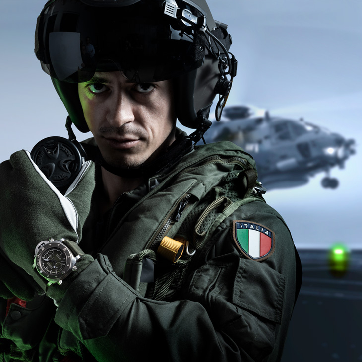 PANERAI - SUBMERSIBLE - PAM01697 - 軍事本色,與義大利海軍航空隊同行|PANERAI Submersible Marina Militare系列PAM01697、PAM01698