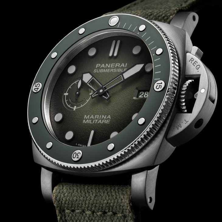 PANERAI - SUBMERSIBLE - PAM01697 - 軍事本色,與義大利海軍航空隊同行|PANERAI Submersible Marina Militare系列PAM01697、PAM01698