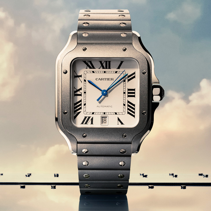 CARTIER - SANTOS DE CARITER - WSSA0089 - 微噴砂鈦金屬錶殼、導入夜光效果|Santos de Cartier大型款2025年新作