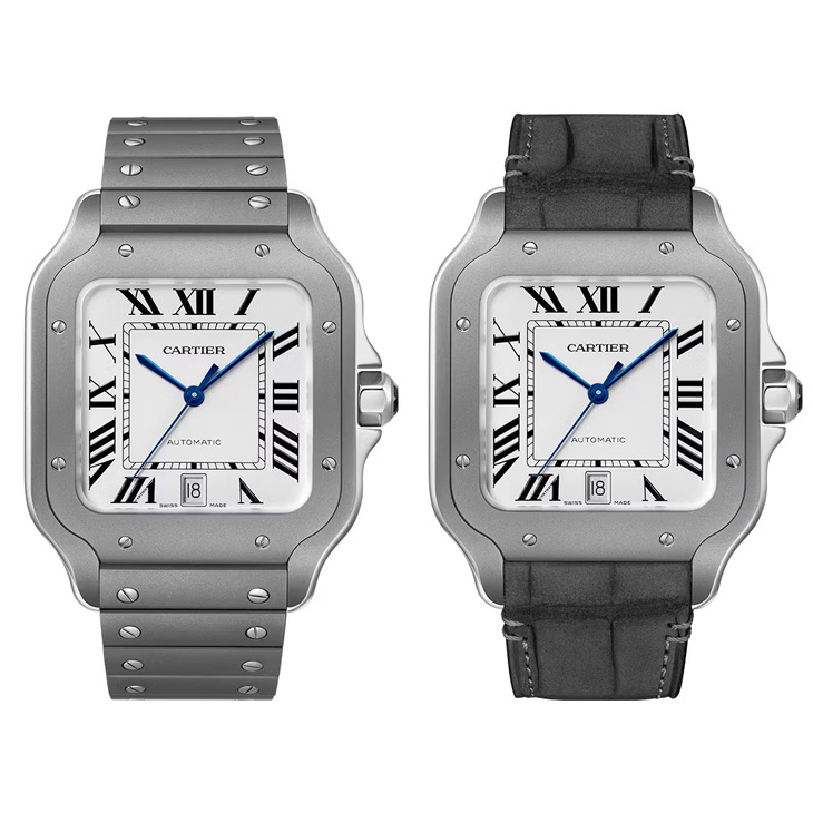CARTIER - SANTOS DE CARITER - WSSA0089 - 微噴砂鈦金屬錶殼、導入夜光效果|Santos de Cartier大型款2025年新作