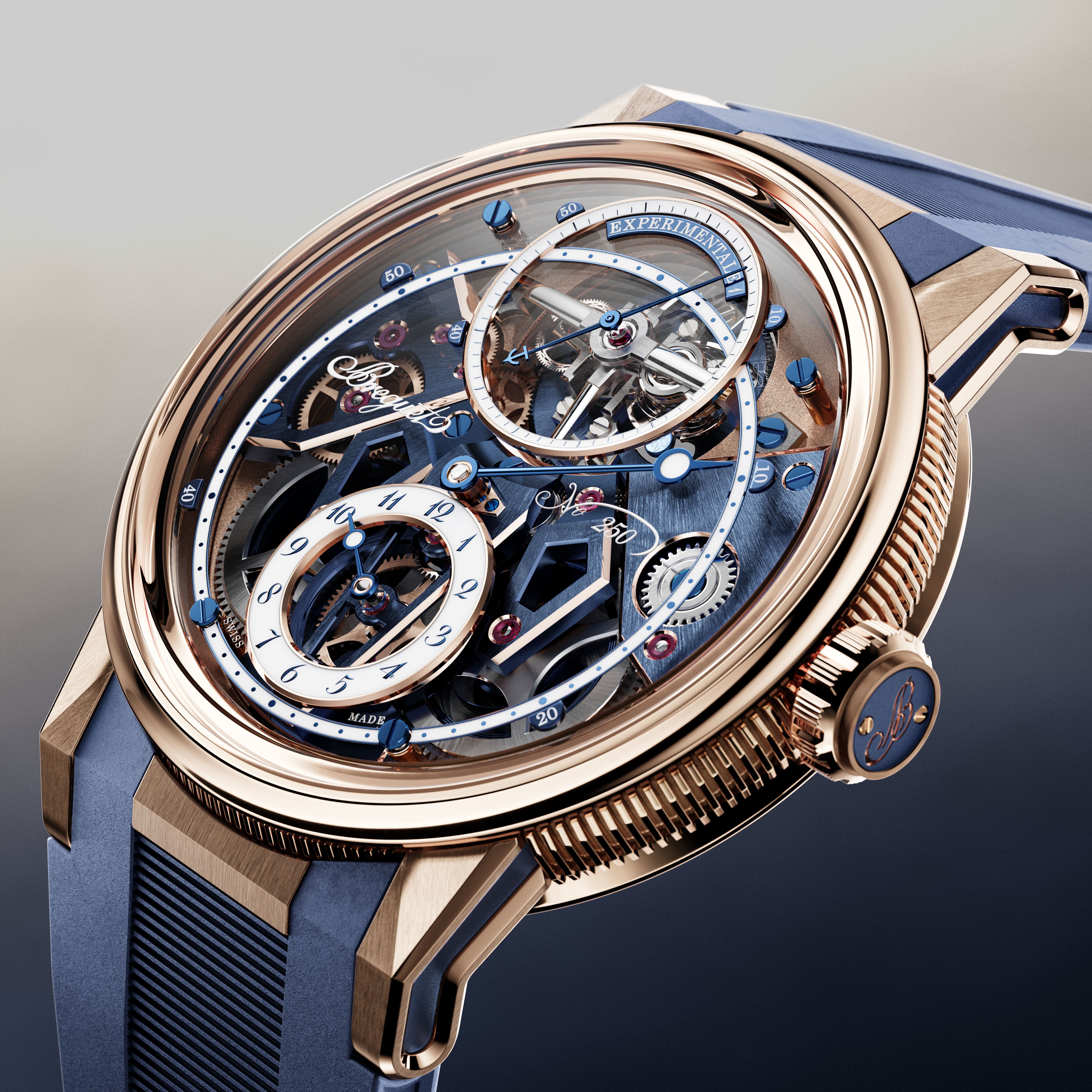 BREGUET - MARINE - E001BH/S9/5ZV - Breguet  Experimentale 1：以 10 赫茲磁力擒縱陀飛輪開啟未來製錶新篇章