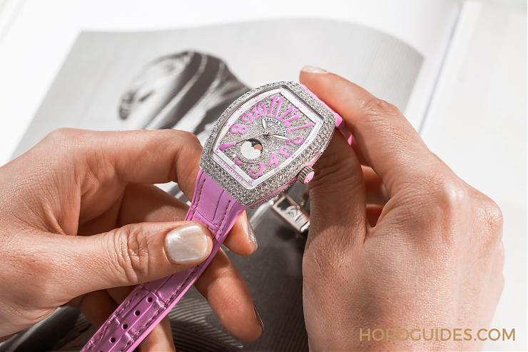 FRANCK MULLER - VANGUARD - V 32 SC AT FO L DIR D CD AC - 不許妳只是一般般|Franck Muller Vanguard Lady Moonphase的剛柔並濟