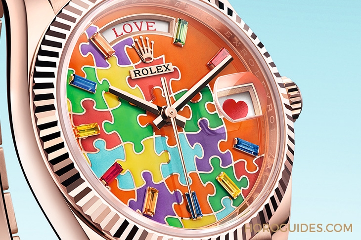 ROLEX - DAY-DATE - 128238-0106 - Why so serious? 勞力士新款Day-Date「emoji」拼圖錶盤有話要說