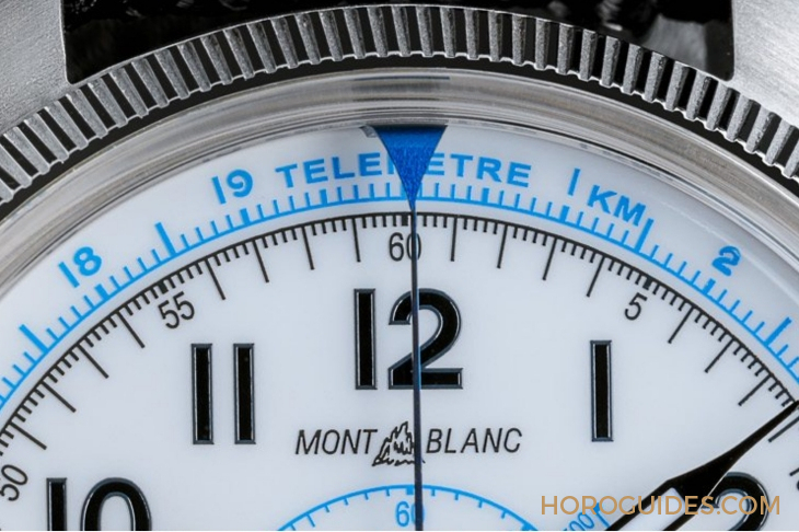MONTBLANC - 1858 - (Blue Arrow) - MONTBLANC x Collective Horology聯手再現Minerva傳奇設計|1858 Minerva單按鈕計時碼錶Blue Arrow P.05