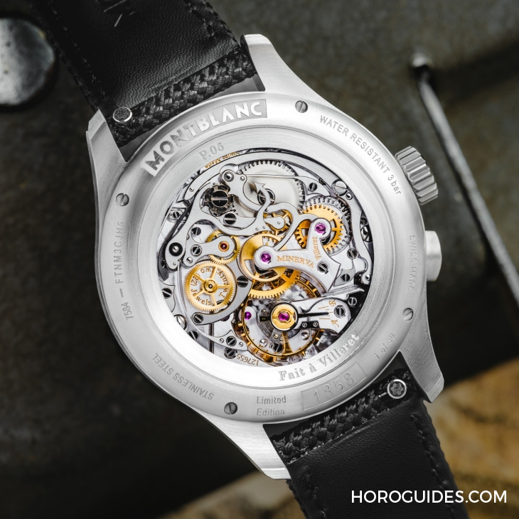 MONTBLANC - 1858 - (Blue Arrow) - MONTBLANC x Collective Horology聯手再現Minerva傳奇設計|1858 Minerva單按鈕計時碼錶Blue Arrow P.05