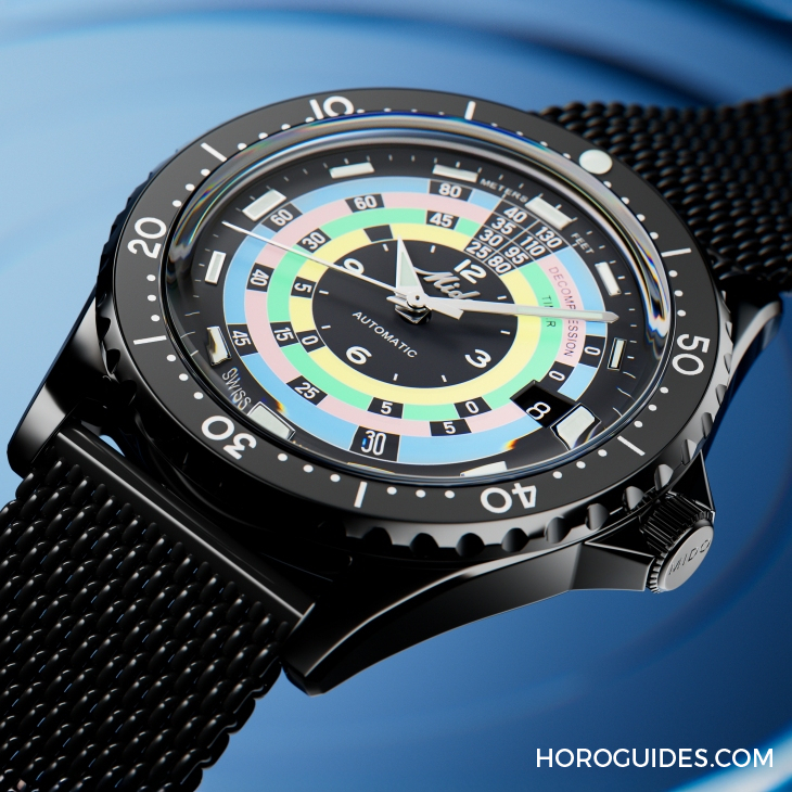 MIDO - OCEAN STAR - M026.807.33.051.00 - 漆黑中的復古「彩虹圈」！MIDO再度推出Ocean Star Decompression Timer 1961復刻限量版