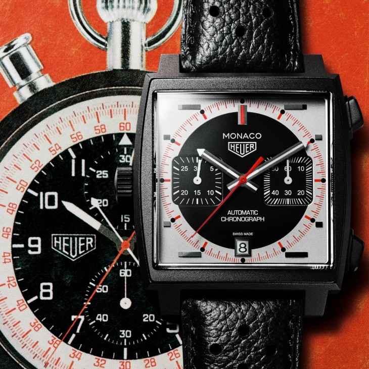 TAG HEUER - MONACO - CBW2185.FC8350 - 嶄新鈦金材質亮相,經典黑白與Gulf藍橙同場現身|TAG HEUER Monaco三款新錶驚艷登場