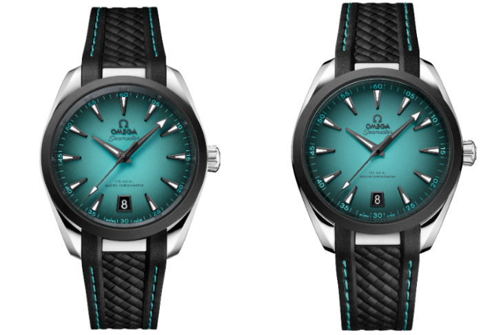 OMEGA - SEAMASTER - 220.32.41.21.03.001 - 碧波遇墨影|OMEGA海馬Aqua Terra推出38與41mm綠松石面配黑色陶瓷錶圈新款