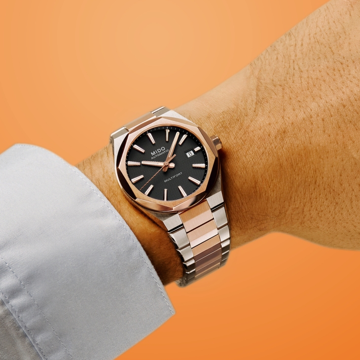 MIDO - MULTIFORT - M055.507.22.051.00  - 從雙冠到單冠：MIDO以Multifort 8 One Crown雙色金新款續寫八角幾何美學